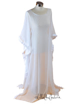 Load image into Gallery viewer, Swiss Dot Chiffon with Swiss Eyelet Trim Caftan | Tunic | Cover Up
