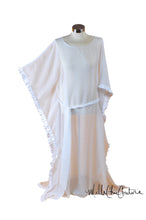 Load image into Gallery viewer, Swiss Dot Chiffon with Swiss Eyelet Trim Caftan | Tunic | Cover Up
