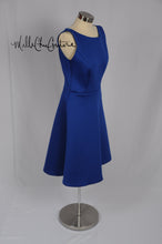 Load image into Gallery viewer, Stretch Royal Blue Neoprene Unlined Pullover Midi with Pockets!
